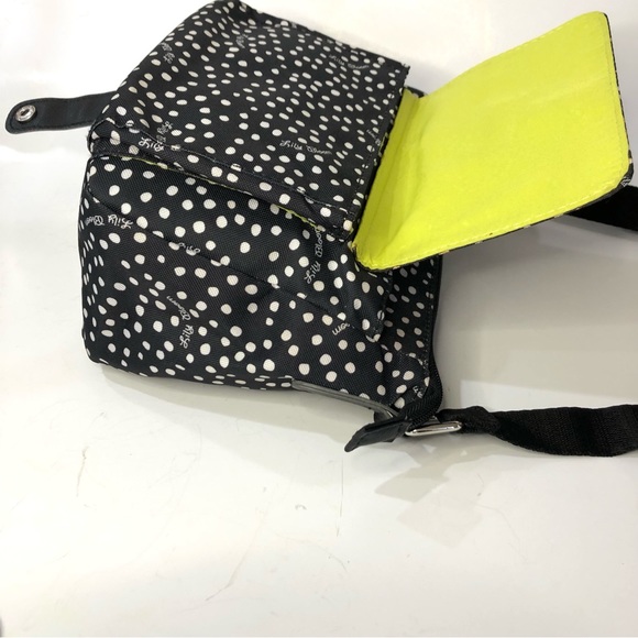 Lily Bloom Black & Cream Dot Crossbody Bag. New, Never Used. Cute Lime Interior. - Picture 4 of 14